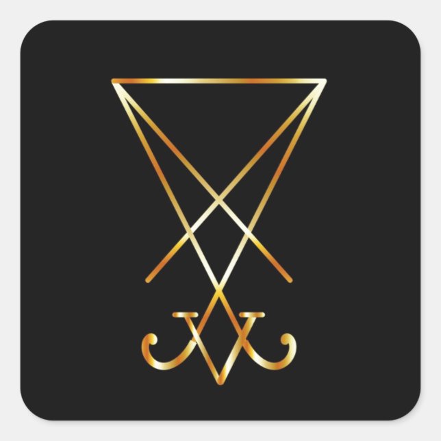 Sticker Carré Sigil de Lucifer - Un symbole du satanisme (Devant)