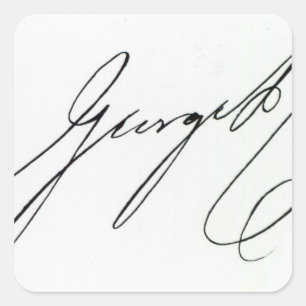 Sticker Carré Signature de George IV