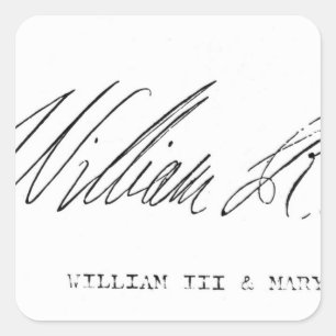 Sticker Carré Signature de William III de l'Angleterre
