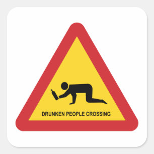STICKER CARRÉ SIGNE DE TRAFIC DES PERSONNES BLANCHISES