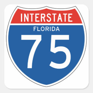 Sticker Carré SIGNE INTERÉTAIRE 75 - Floride