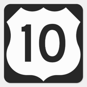 Sticker Carré SIGNE US Route 10