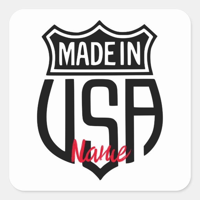 Sticker Carré Signet Fabriqué aux États-Unis Thunder_Cove (Devant)
