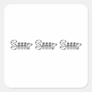 Sticker Carré Siir Siir Siir