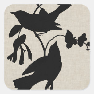 Sticker Carré Silhouette Audubon IV