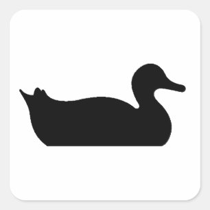 Sticker Carré Silhouette de canard