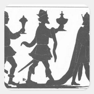 Sticker Carré Silhouette des Trois Rois