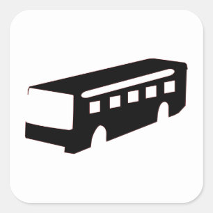 Sticker Carré Silhouette du bus