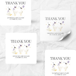 Sticker Carré Silly Goose Baby Shower