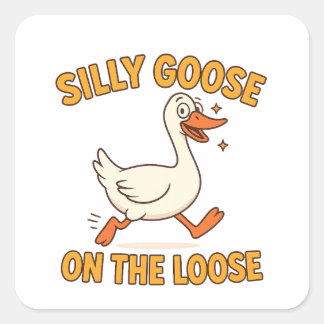 Sticker Carré Silly Goose On The Loose