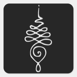 Sticker Carré Silver Unalome