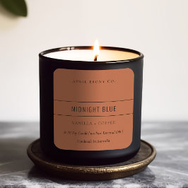 STICKER CARRÉ SIMPLE ÉLÉGANT MINIMAL MODERNE TERRACOTTA ORANGE