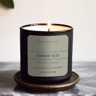 STICKER CARRÉ SIMPLE ÉLÉGANT MINIMAL MODERNE VERT GRIS POUSSÉ