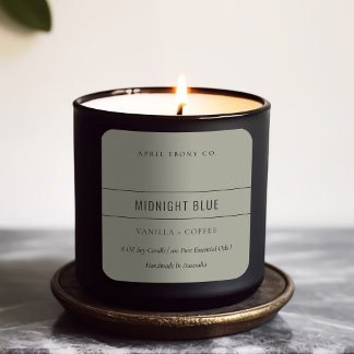 STICKER CARRÉ SIMPLE ÉLÉGANT MINIMAL MODERNE VERT GRIS POUSSÉ