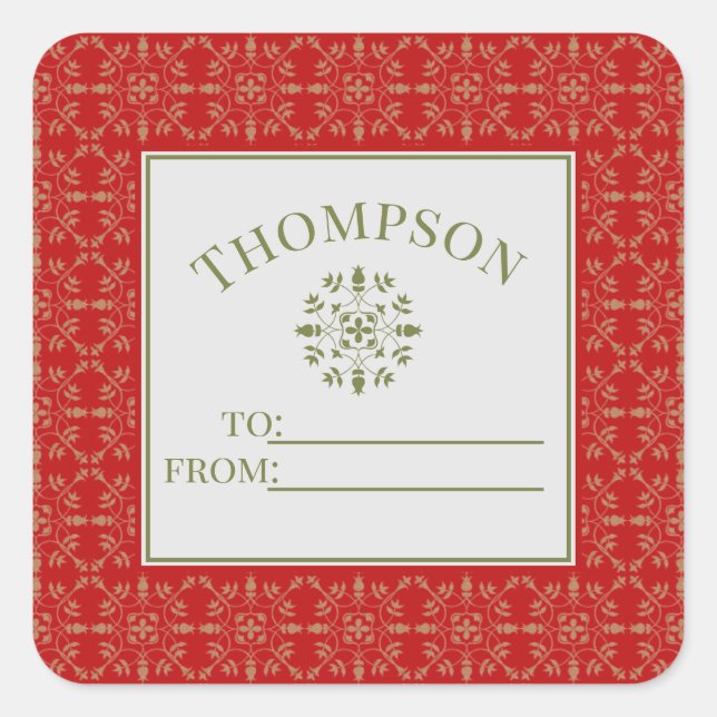 Sticker Carré Simple Elegant Snowflake Classic Holiday à partir  (Devant)