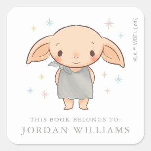 Sticker Carré Simple Harry Potter - Baby Shower Dobby