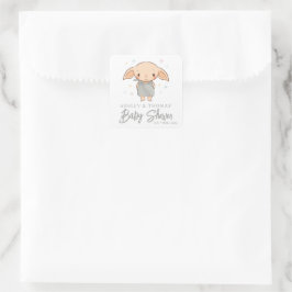 Sticker Carré Simple Harry Potter - Baby Shower Dobby