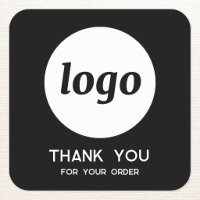 Simple Logo et Texte Noir de Remerciement pour Ent