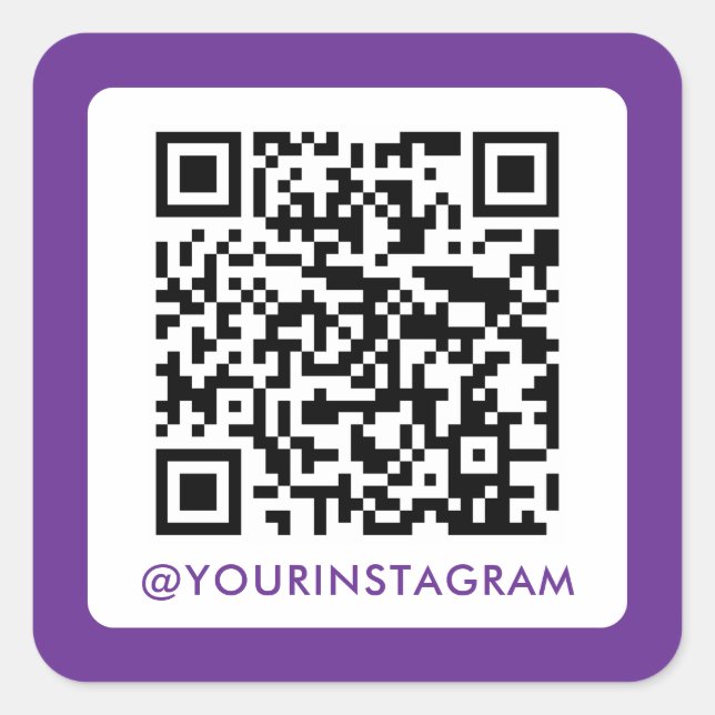 Sticker Carré simple média social moderne qr code instagram (Devant)