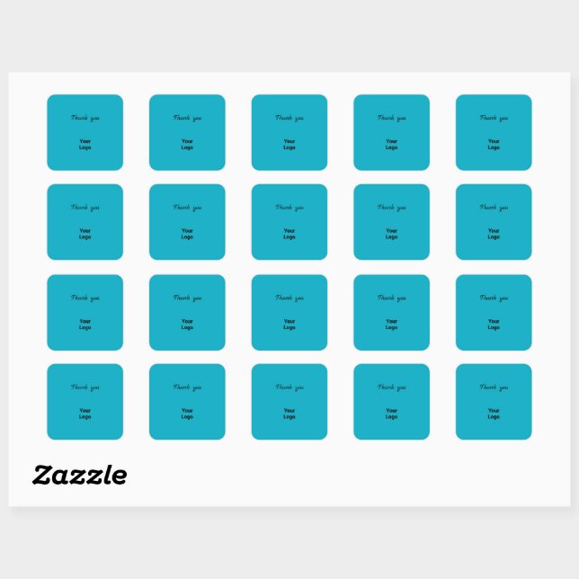Sticker Carré Simple minimal elegant custom logo here company th (Feuille)