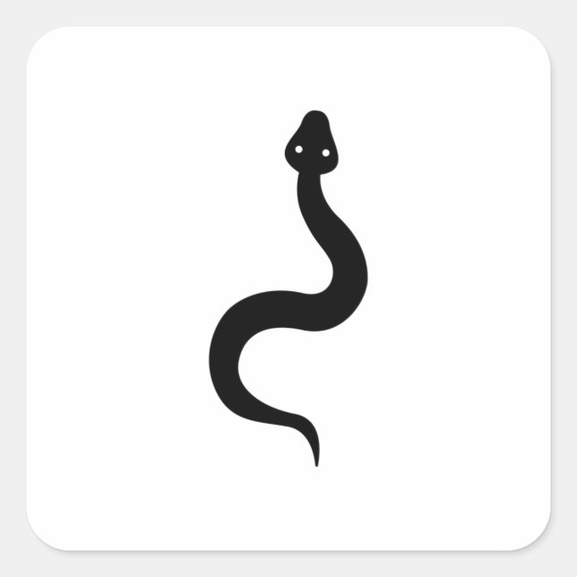 Sticker Carré Simple Snake (Devant)