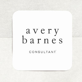 Sticker Carré Simple White Creative Professional Moderne