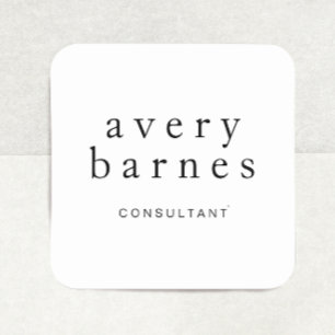 Sticker Carré Simple White Creative Professional Moderne