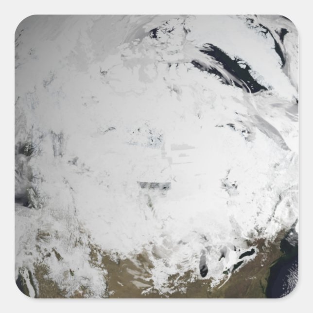 Sticker Carré Simulation de nuage d'une seule journée 2 (Devant)