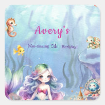 Sirène Sous La Mer Splash Anniversaire Bienvenue