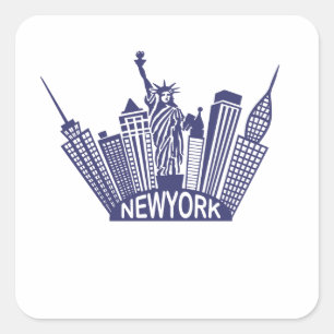 Sticker Carré Site de New York