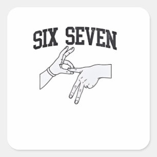 Sticker Carré Six Sept Mèmes Viral 67 Mason Sign Language