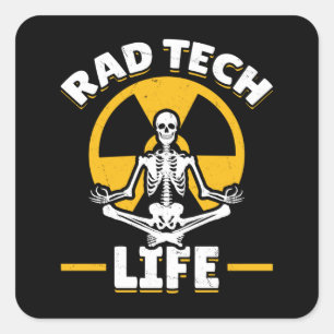 Sticker Carré Skeleton Xray Radiology