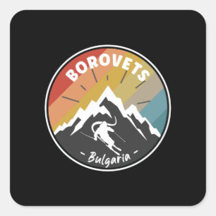 Sticker Carré Ski En Borovets - Bulgarie
