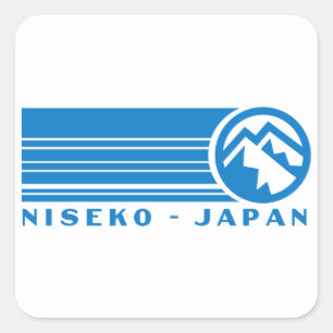 Sticker Carré Ski Japon de Niseko
