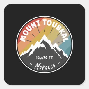 Sticker Carré Ski Sur Le Mont Toubkal - Maroc