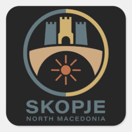 Sticker Carré Skopje North Macedonia Europe