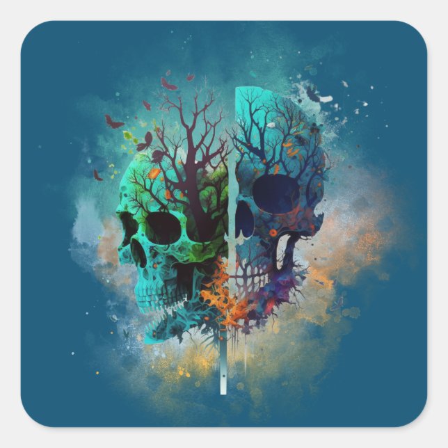 Sticker Carré Skullgrove (Devant)