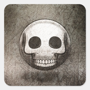 Sticker Carré Skullmoji Vintage