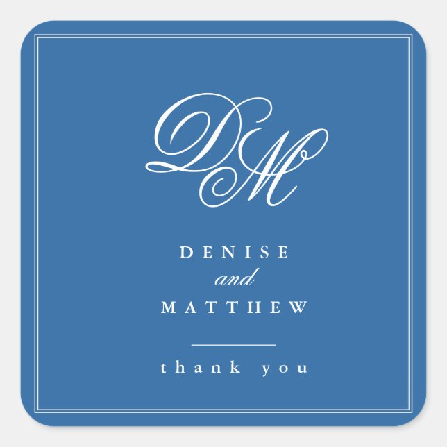 Sticker Carré Skydiver Blue (Devant)