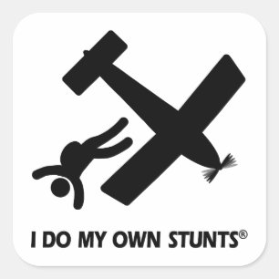 Sticker Carré Skydiving My own Stunts