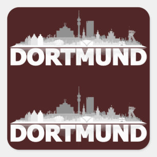 Sticker Carré Skyline de Dortmund