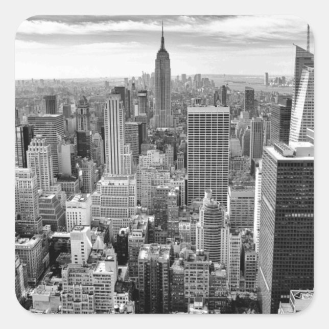 Sticker Carré Skyline de New York (Devant)