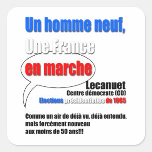 Sticker Carré Slogan En Marche