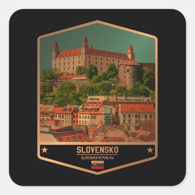 Sticker Carré Slovaquie (Devant)