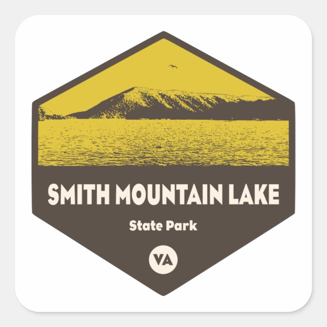 Sticker Carré Smith Mountain Lake State Park, Virginie (Devant)