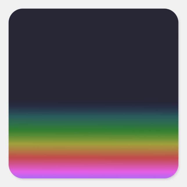 Sticker Carré Smooth Black Rainbow Background Gradient (Devant)