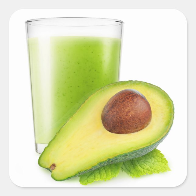 Sticker Carré Smoothie d'Avocado (Devant)