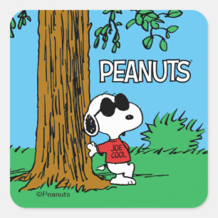 Sticker Carré Snoopy "Joe Cool" debout
