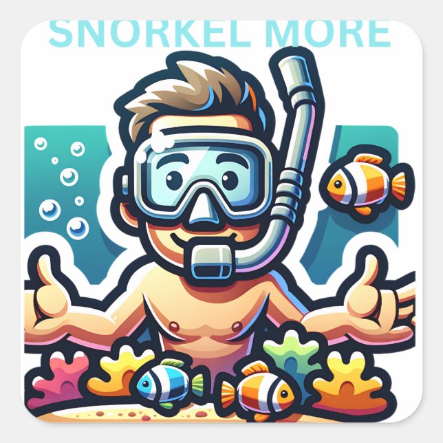 Sticker Carré Snorkel Plus (Devant)