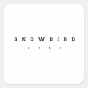 Sticker Carré Snowbird Utah